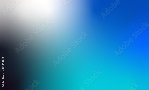 Blue teal deep water sea ocean blur gradient effect background template vector design with white light ray from top. 
