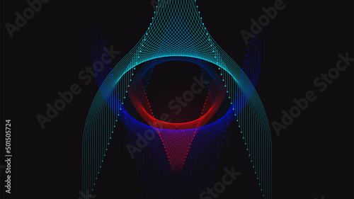 Neon light line surreal fantasy background