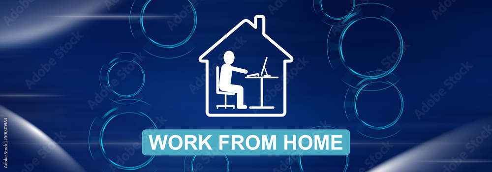 Fototapeta premium Concept of work from home
