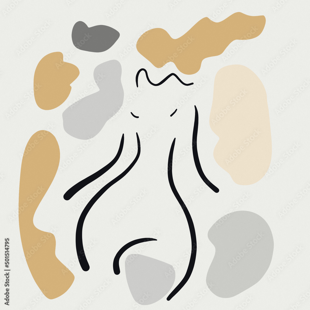 line art female silhouette design pattern line art female silhouette design pattern