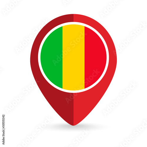 Map pointer with contry Mali. Mali flag. Vector illustration. Free Download Map pointer with contry Mali. Mali flag. Vector illustration. - GFXLoad