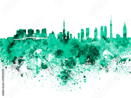 Photography Tokyo skyline poster