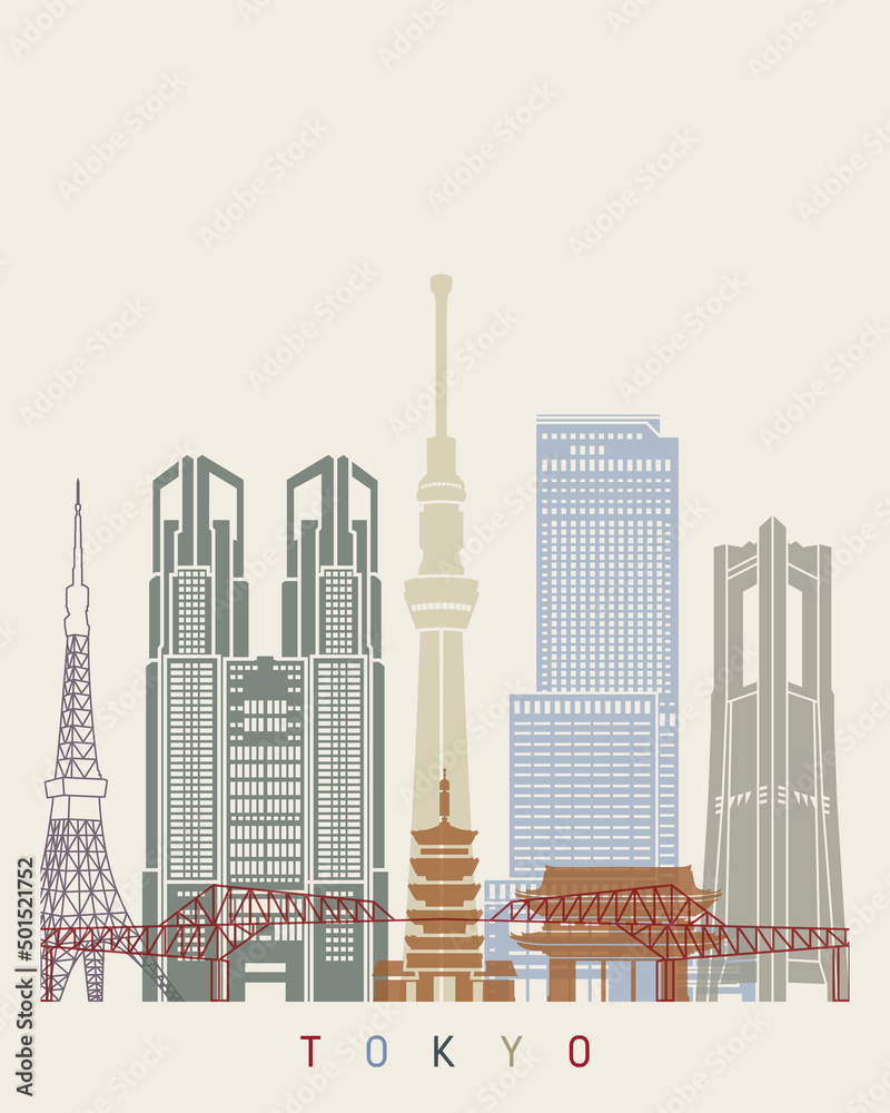Tokyo skyline poster