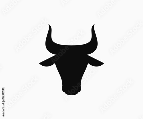 Bull head logo icon. Bull head icon vector template.