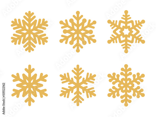 Snowflakes set. New Year's design elements.