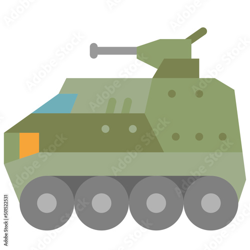 armored van flat icon