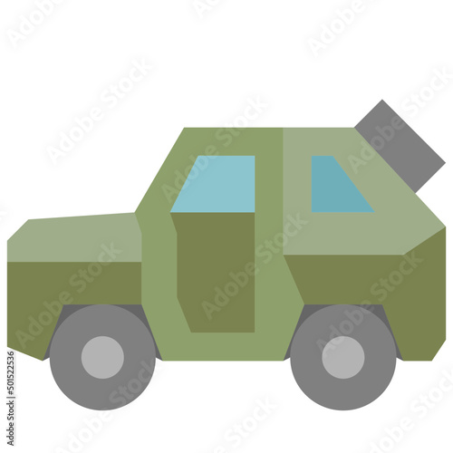 armored vehicle flat icon