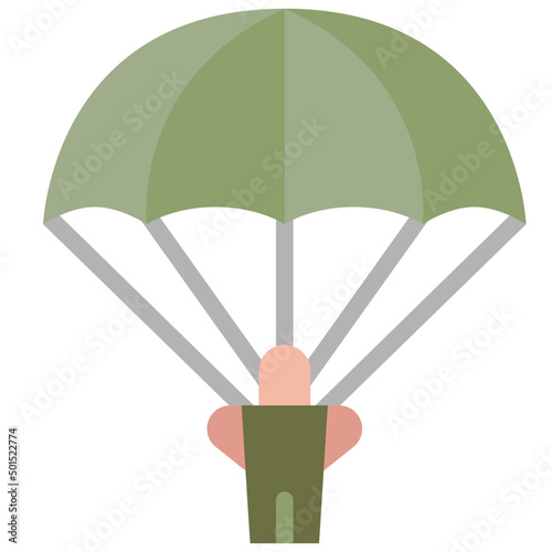 paratrooper flat icon