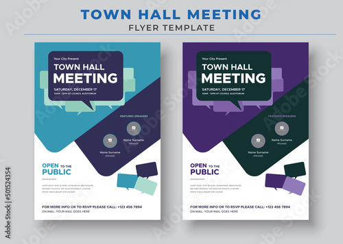 Fotografiet Town Hall Meeting Flyer Templates, City Hall Flyer and Poster