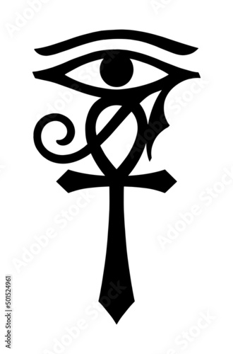 Ankh with Eye of Horus photo