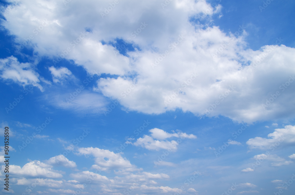 White clouds in blue sky