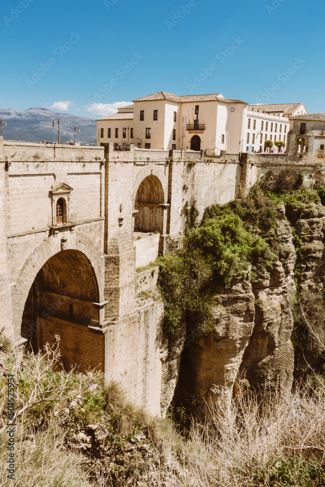 the bridge of an andalusian village called ronda