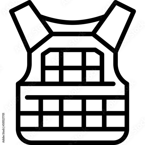 bulletproof line icon