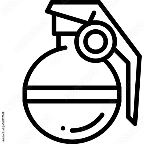 grenade line icon