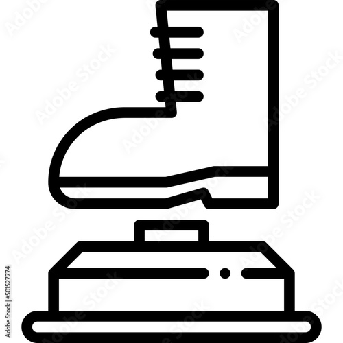 land mine line icon