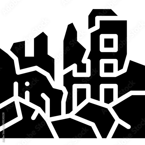destruction solid icon