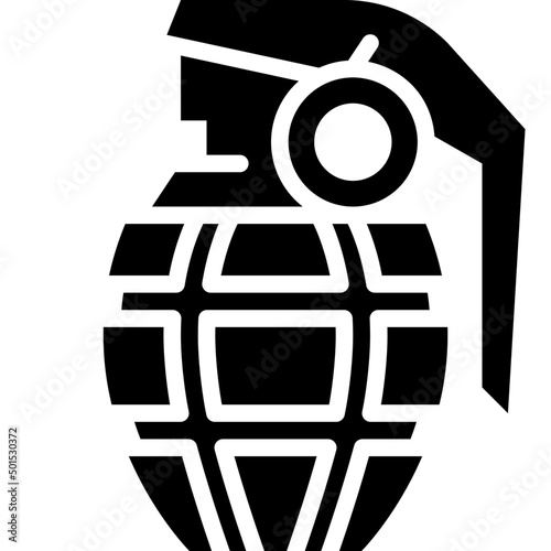 hand grenade solid icon