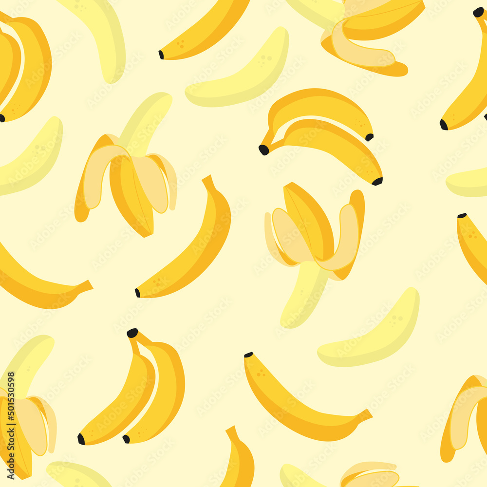 Seamless banana fruit pattern whole Seamless banana fruit pattern whole