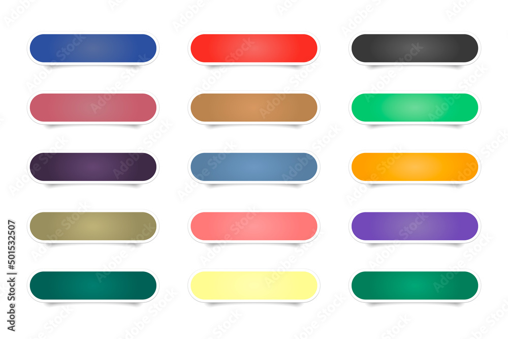 Collection of Empty Buttons with Place for Your Text. Sticker
Collection of Empty Buttons with Place for Your Text. Sticker