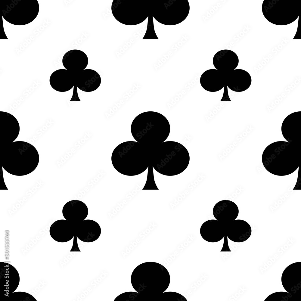 Fototapeta premium Card suit background Seamless pattern Poker suits