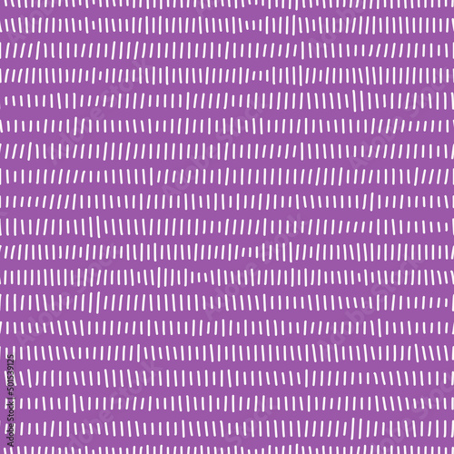 Vector seamless pattern with white dashes on purple background. For wallpapers, decoration, invitation, fabric, textile and linen, print, gift and wrapping paper.