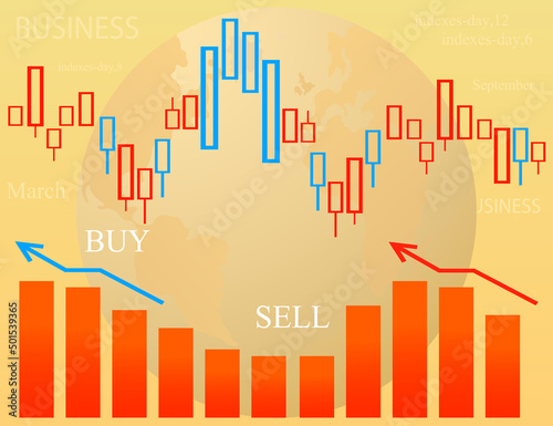 money stock market diagram photo