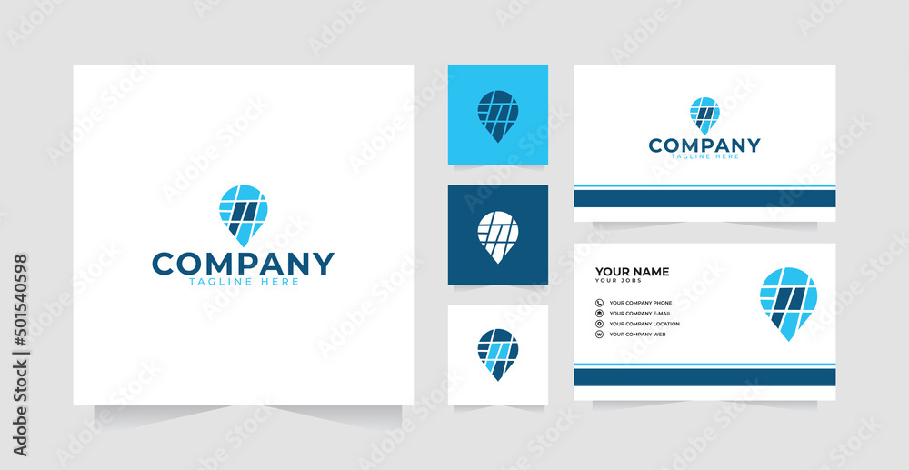 Parking location logo design and business card