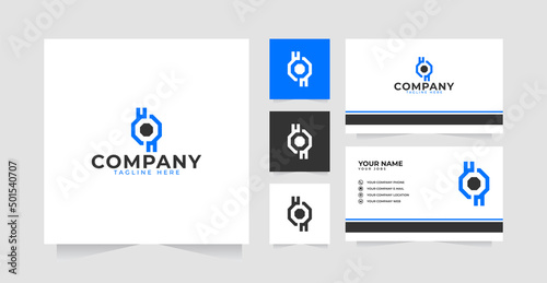 Letter R Coin logo design and business card