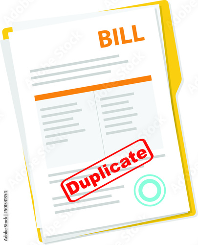 Duplicate bill found, duplicate seal document folder 