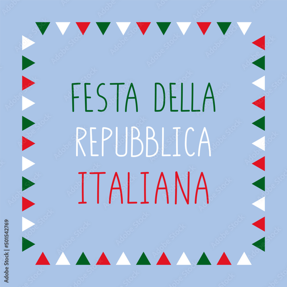 Festa della Repubblica Italiana. Italy Republic Day concept.