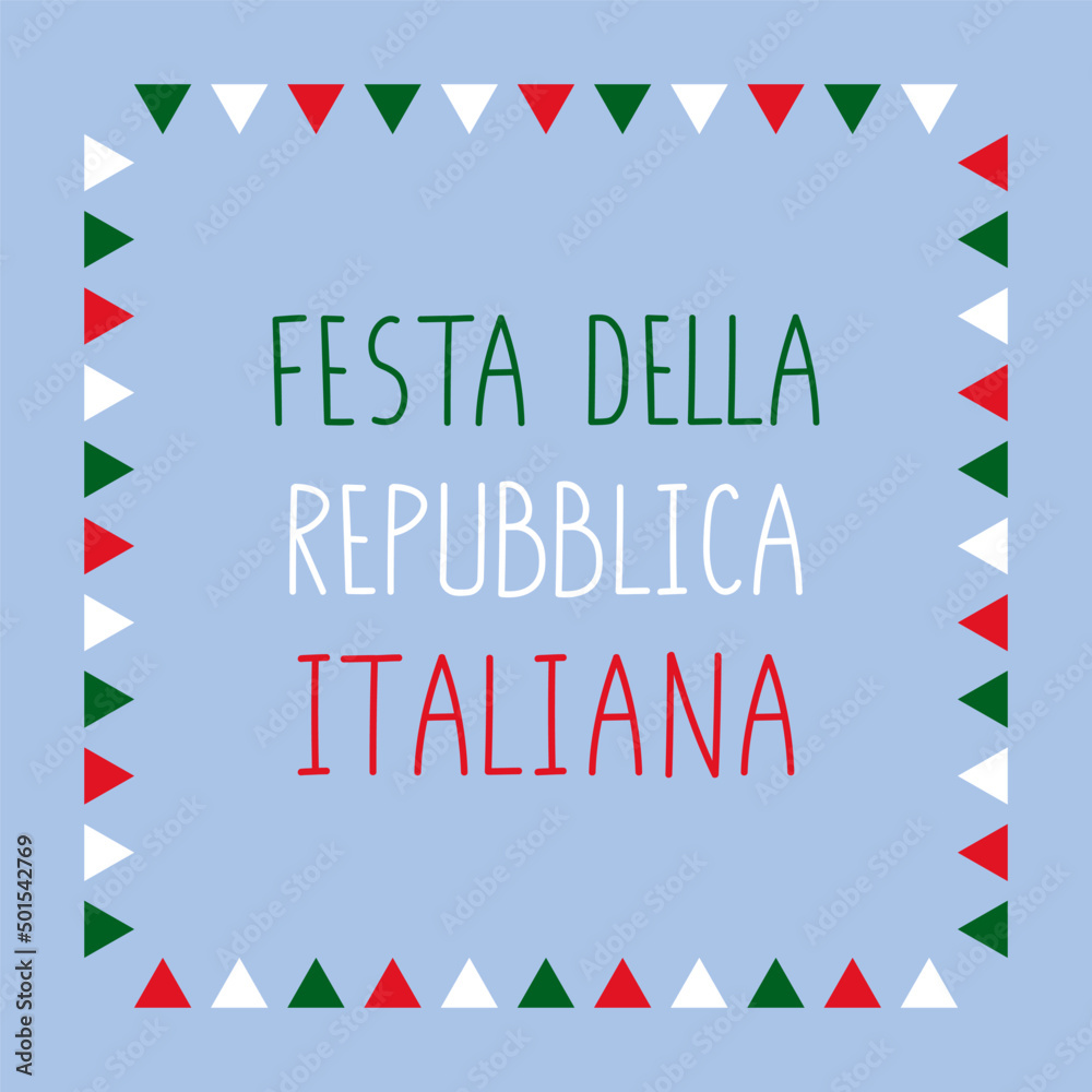 Fototapeta premium Festa della Repubblica Italiana. Italy Republic Day concept.