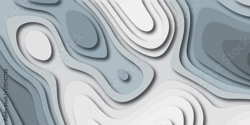 abstract background with lines, Abstract background with waves. Abstract papercut and multi layer cutout geometric pattern on vector, Abstract soft white background.