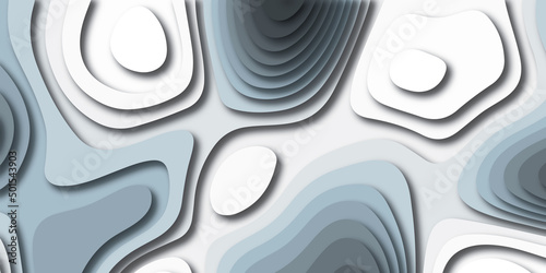 abstract background with lines, Abstract background with waves. Abstract papercut and multi layer cutout geometric pattern on vector, Abstract soft white background.