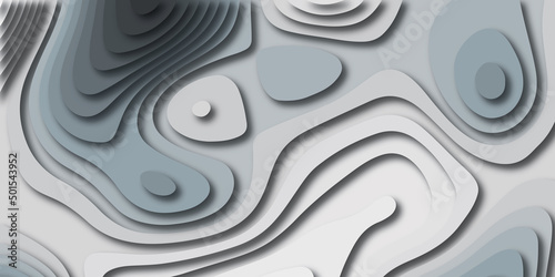abstract background with lines, Abstract background with waves. Abstract papercut and multi layer cutout geometric pattern on vector, Abstract soft white background.
