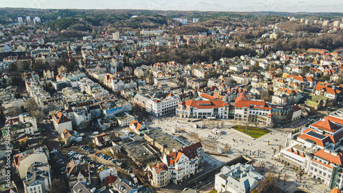 Sopot during early spring, baltic sea, beach in Poland