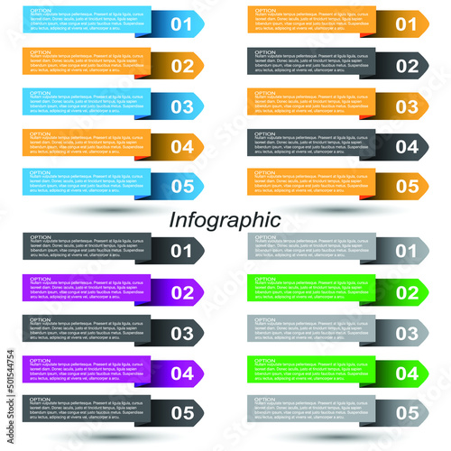Collection infographic banner  design for  business design and website template. © Pera Nikolic