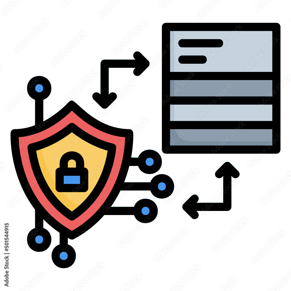 Security protection filled line color icon. Can be used for digital product, presentation, print design and more. Security protection filled line color icon. Can be used for digital product, presentation, print design and more.