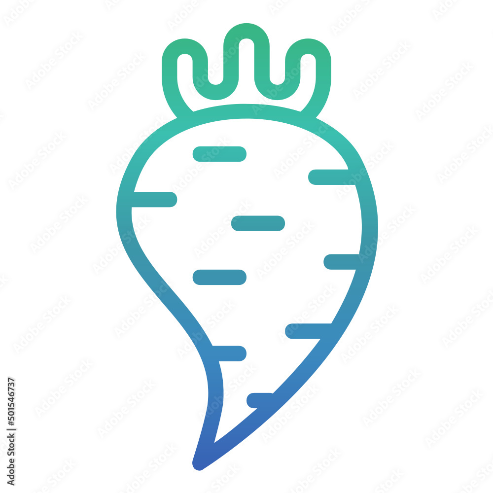 Radish , Vegetables gradient icon. Radish , Vegetables gradient icon.