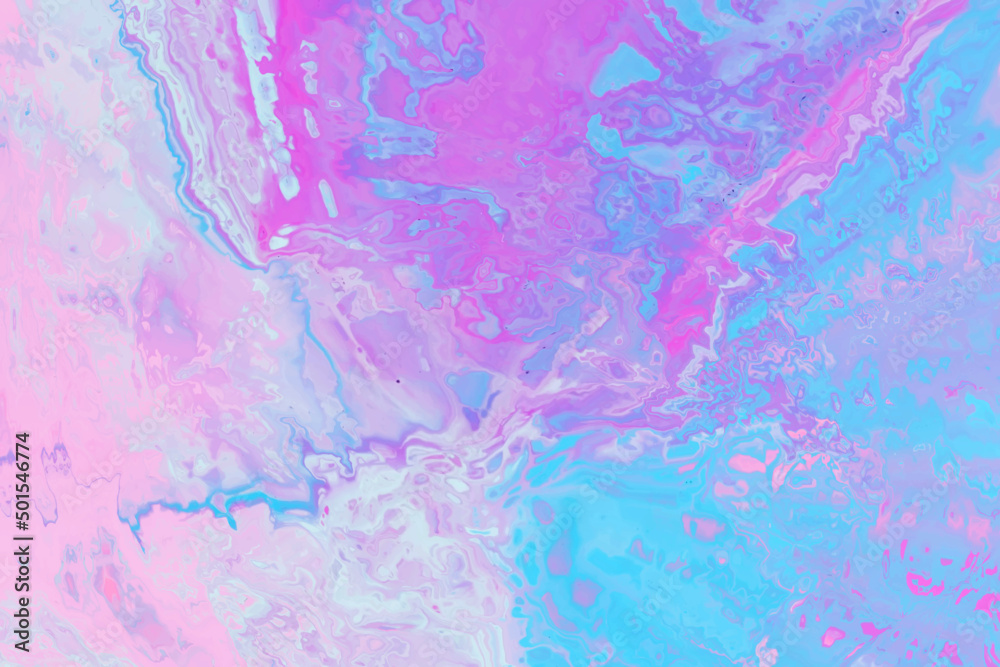 Abstract wet holographic gradient background design with watercolor stains Abstract wet holographic gradient background design with watercolor stains