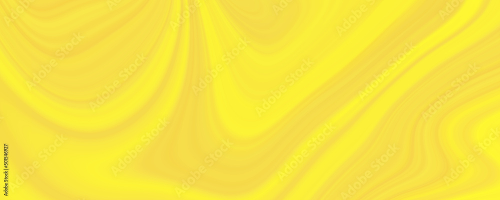 Abstract seamless bright yellow smooth ripple linen fabric texture background, Modern yellow or orange background with wavy lines, Stylist yellow texture with space for any text or design.