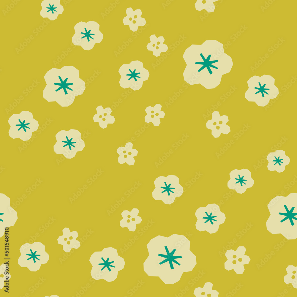 Spring summer botanical seamless pattern