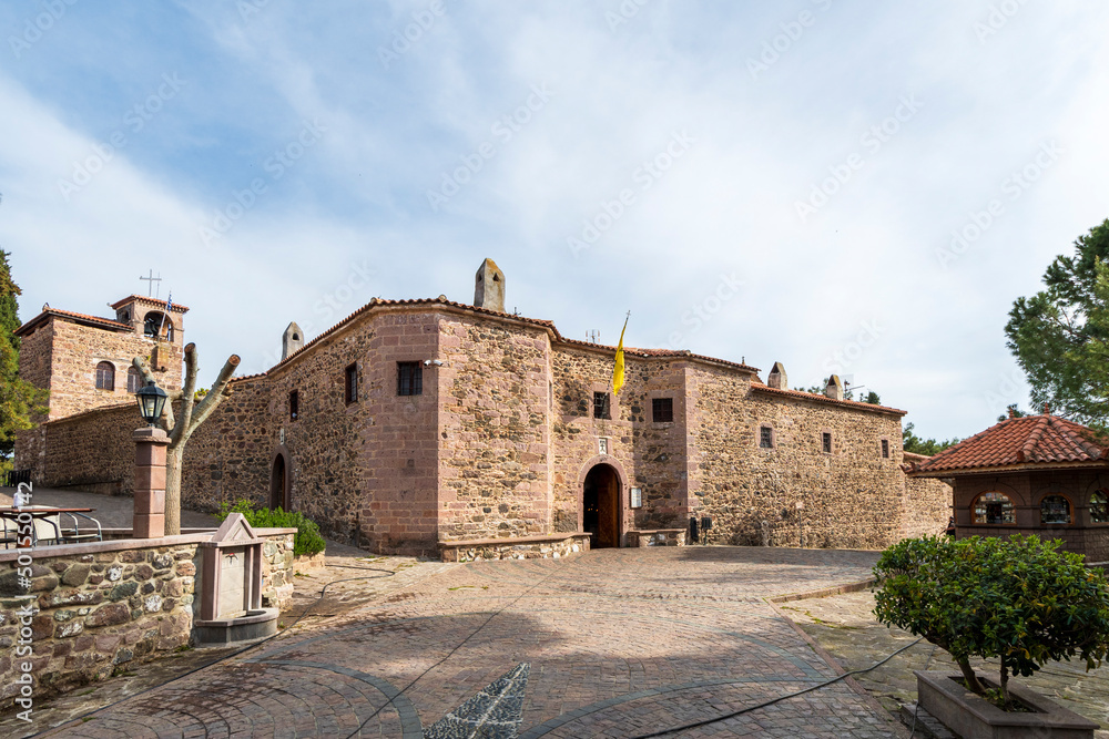 Monastery of the Taxiarches view in Lesvos Island