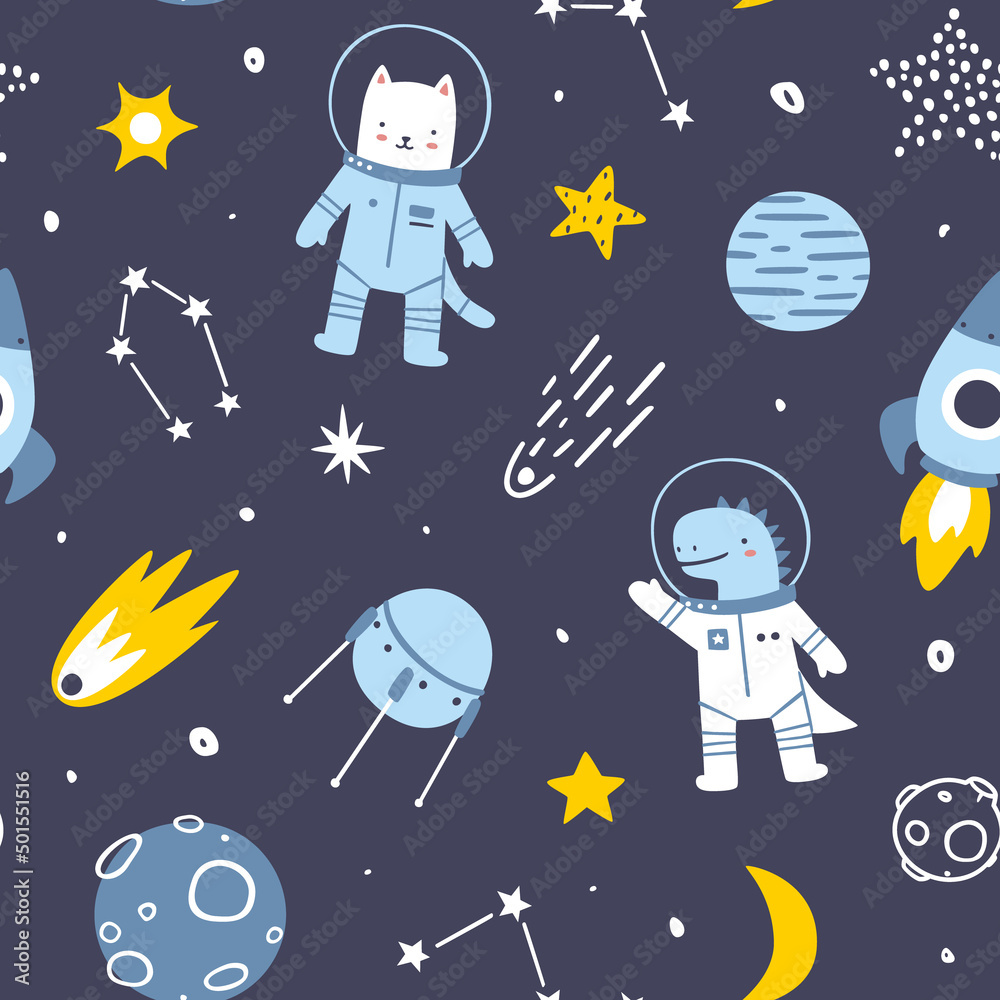 Kittens and Dinosaurs as Astronauts