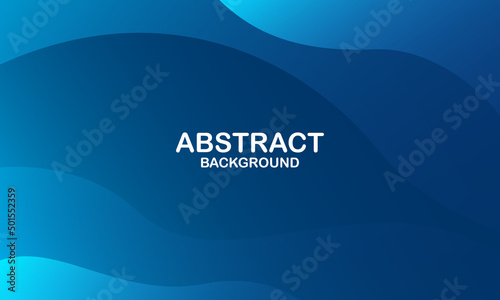 Abstract blue background with waves. Vector illustration