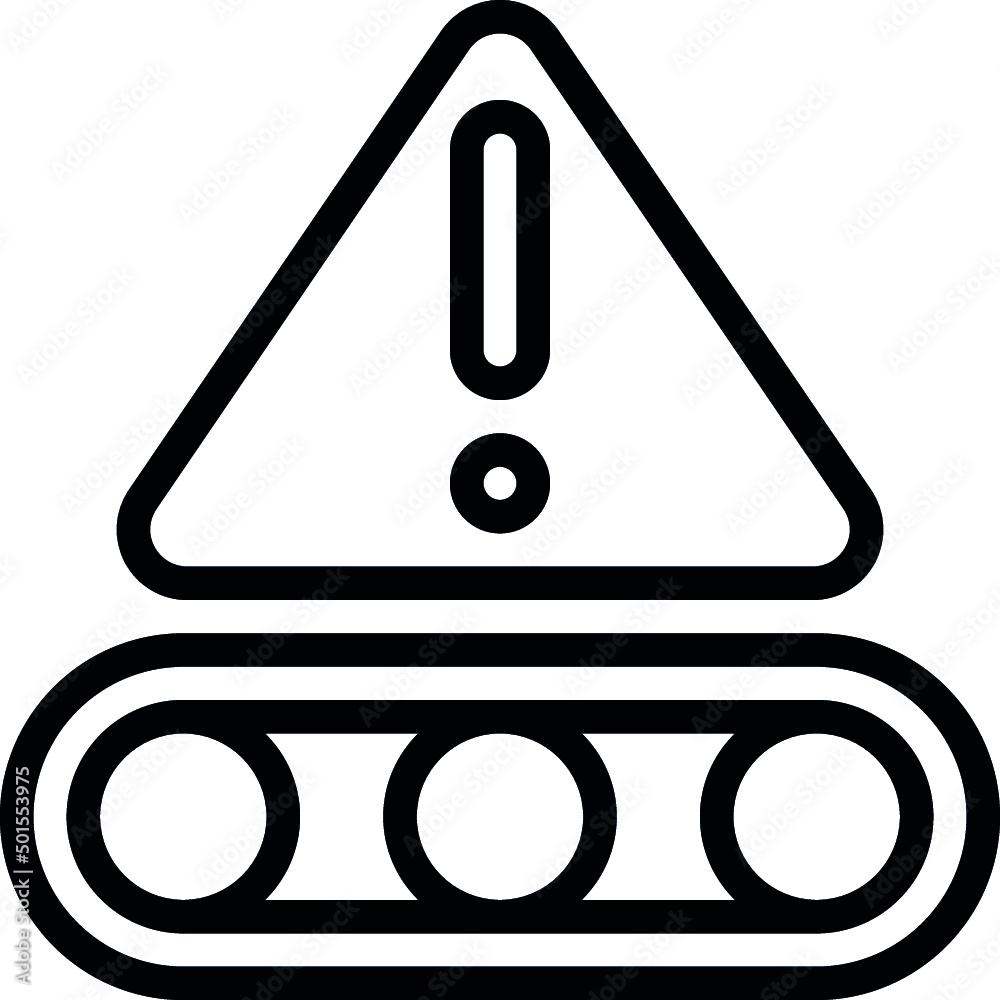 Assembly Line Error Icon Assembly Line Error Icon