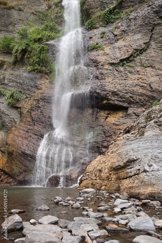 travel scenery of waterfull design for natural and meditation concept