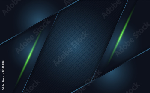 Modern dark green background combination with line green glowing