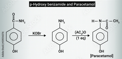 p-hydroxy benzamide and paracetamol