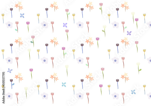 Flowers,colorful,Scandinavian-style,simple,hand-painted,background,wallpaper