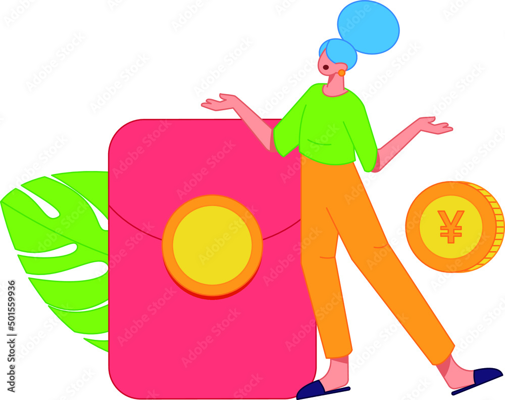 Invite friends to get red envelopes vector concept illustration
Invite friends to get red envelopes vector concept illustration